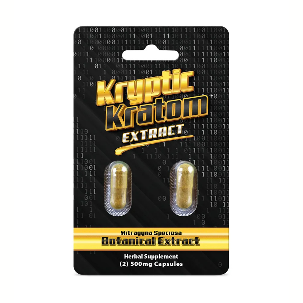 Kryptic Kratom Black Extract Capsules | 2 Pack Caps | Extra Strength ...