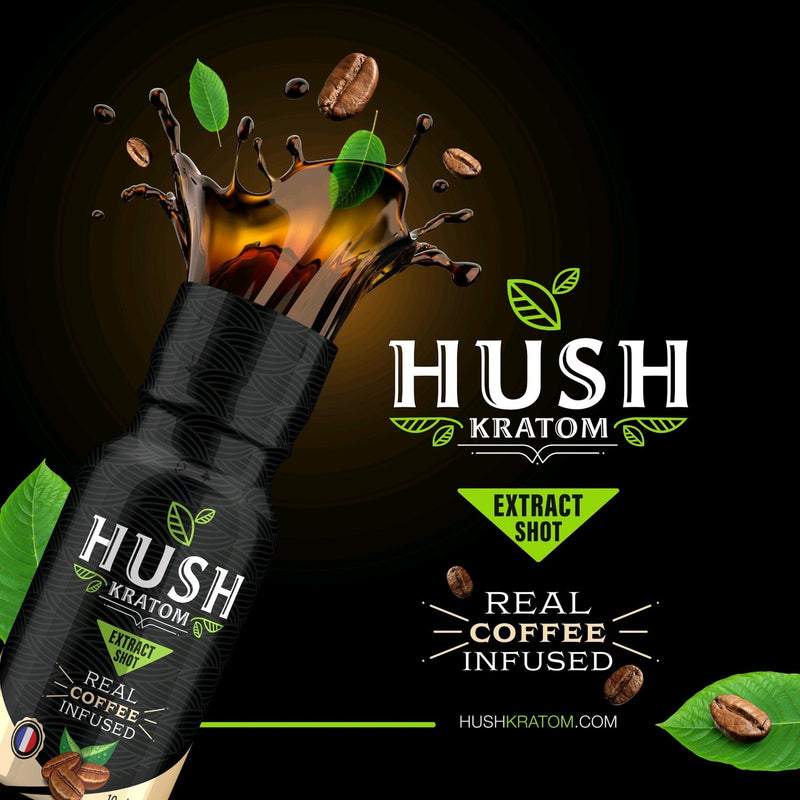 Hush Kratom 10ml Coffee Infused Extract Shot. Progressive Discounts Available! - K-Chill Direct